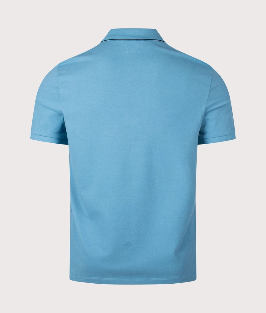 CP Company Mens Stretch Piqué Short Sleeve Striped Collar Polo Shirt